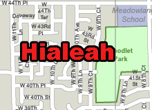 Hialeah vector map