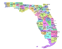Your-Vector-Maps.com Detail of Florida state county vector map with subdivision ai,pdf, file