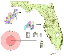 Florida zip code map and Excel zip code file