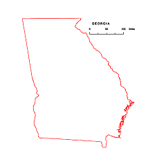 Preview of Georgia State free map ai, pdf, jpg files
