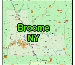 US-NY-Broome-county-map