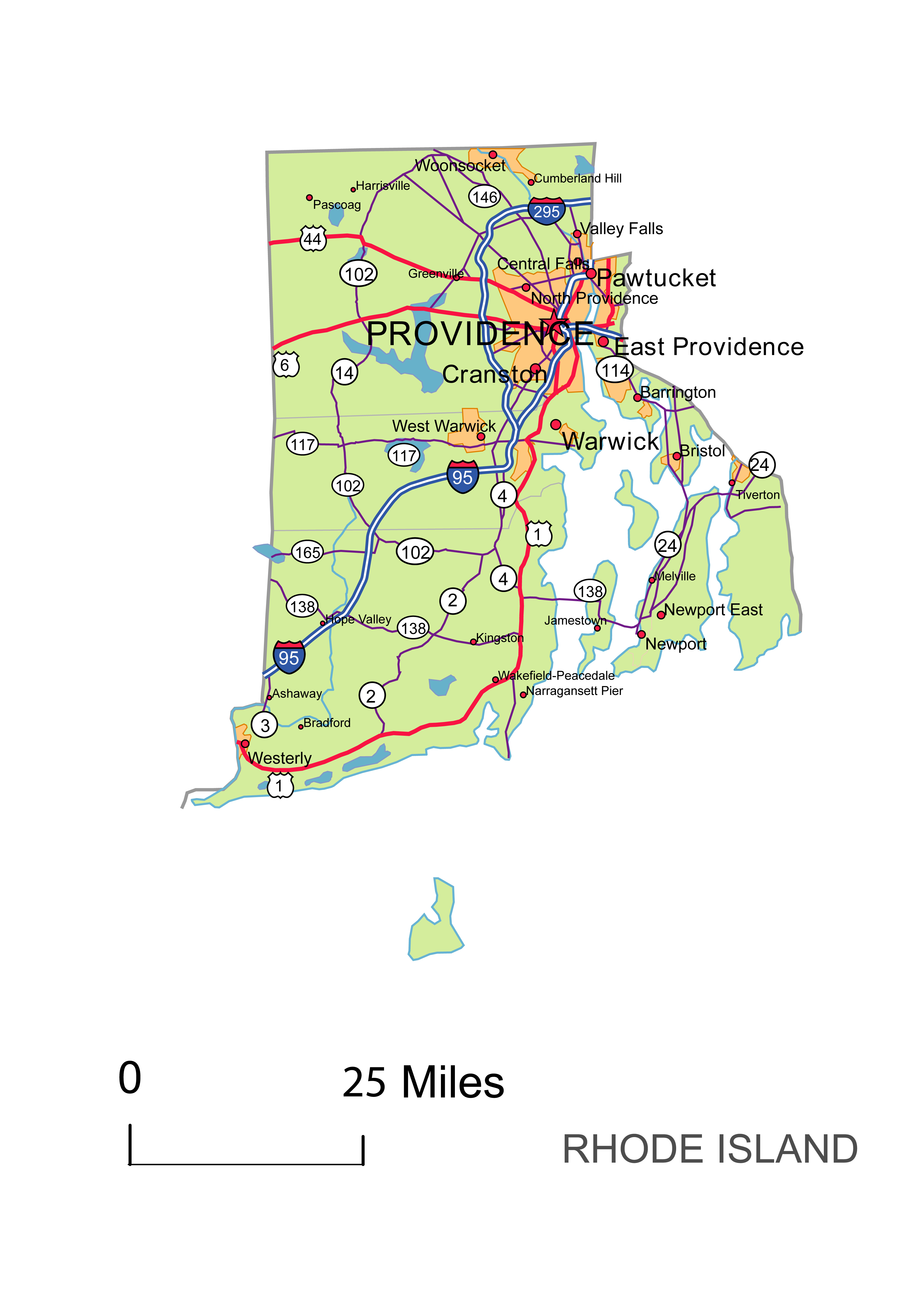 printable map of rhode island