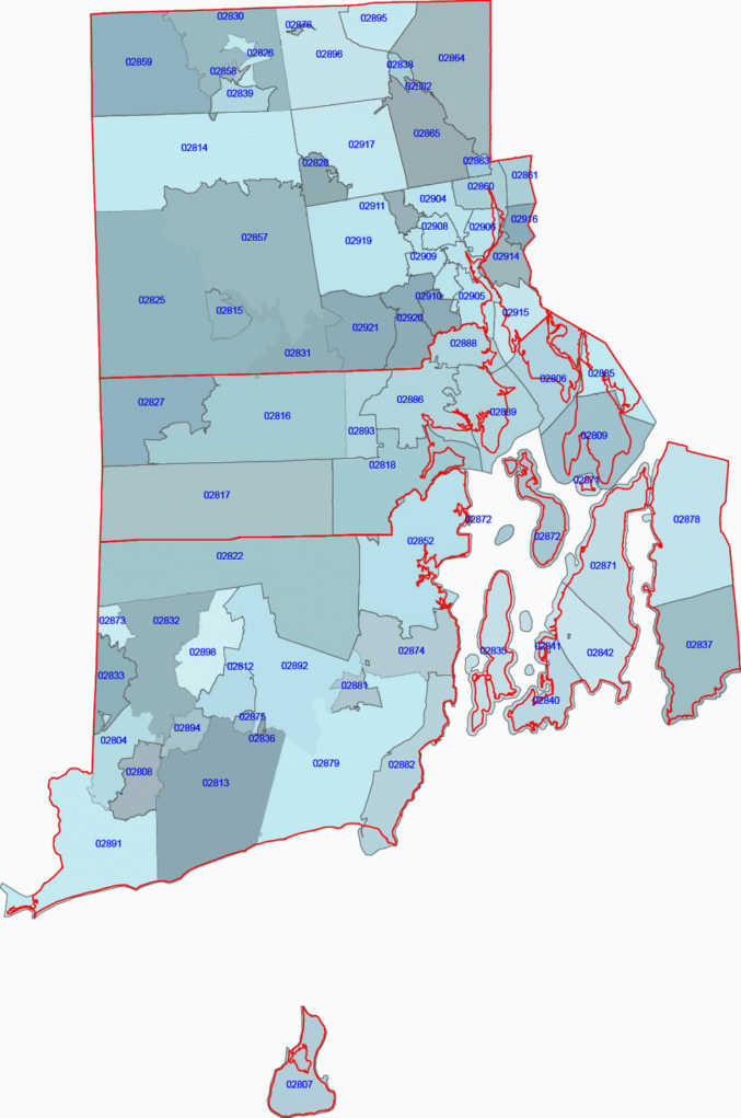 Rhode Island digital map