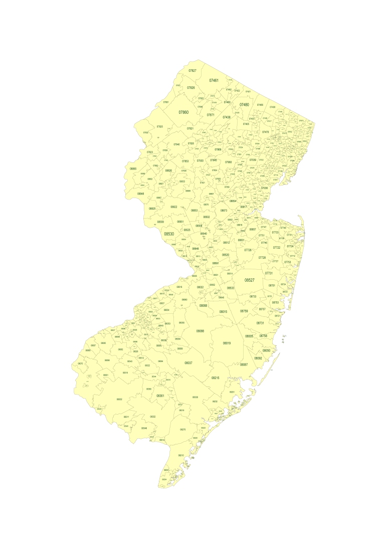 New Jersey simple map