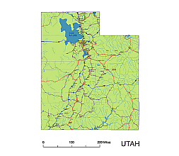 Utah vector road map
