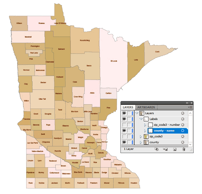 Your-Vector-Maps.com MN-3digit