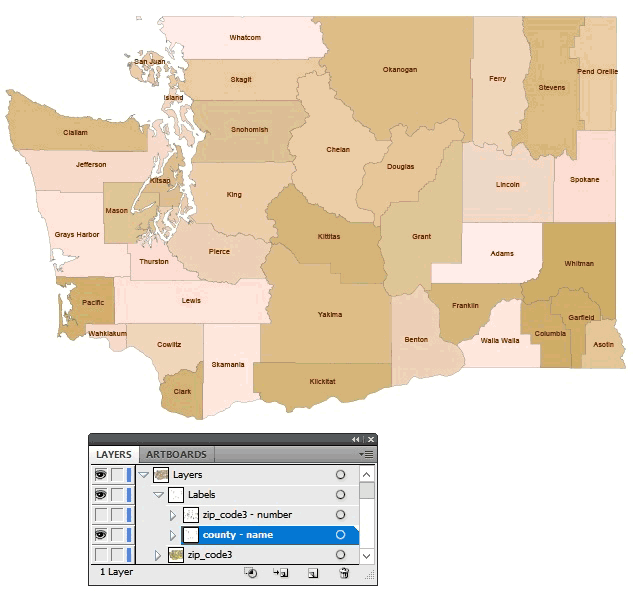 Washington st. 3 digit zip code map 
