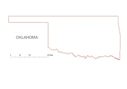 Oklahoma State outline map. AI,PDF.