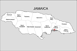 Jamaica free vector map - Your-Vector-Maps.com