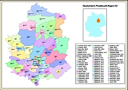 Region 39 PLZ karte, fünfstelligen Postleitzahlen von Region 39 ...