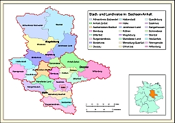 Stadt- und Landkreise Sachsen-Anhalt | Your-Vector-Maps.com