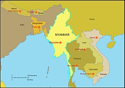 Myanmar | Printable vector maps