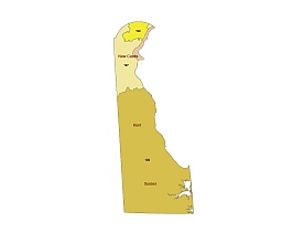 Your-Vector-Maps.com Delaware three digit zip code map