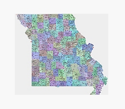 Preview of Missouri zip code vector map