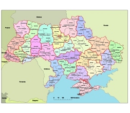 Your-Vector-Maps.com Ukraine first and second administrative vector map
