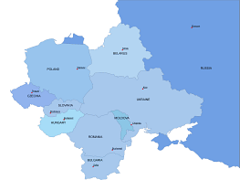 Eastern Europe digital map