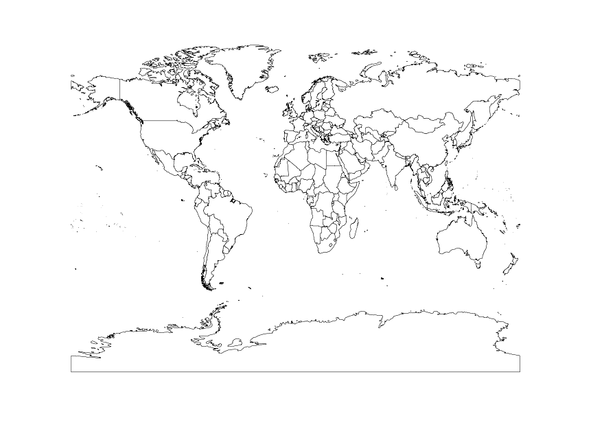 World countries outlines.
