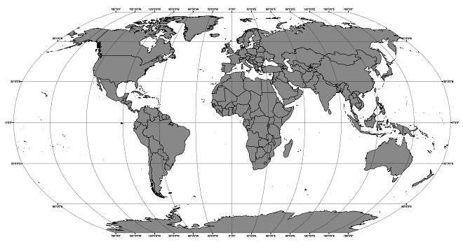Free globe map in 6 vector file