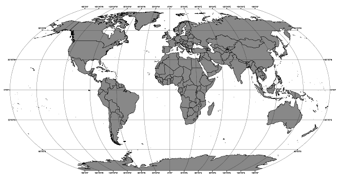 world map with longitude and latitude line